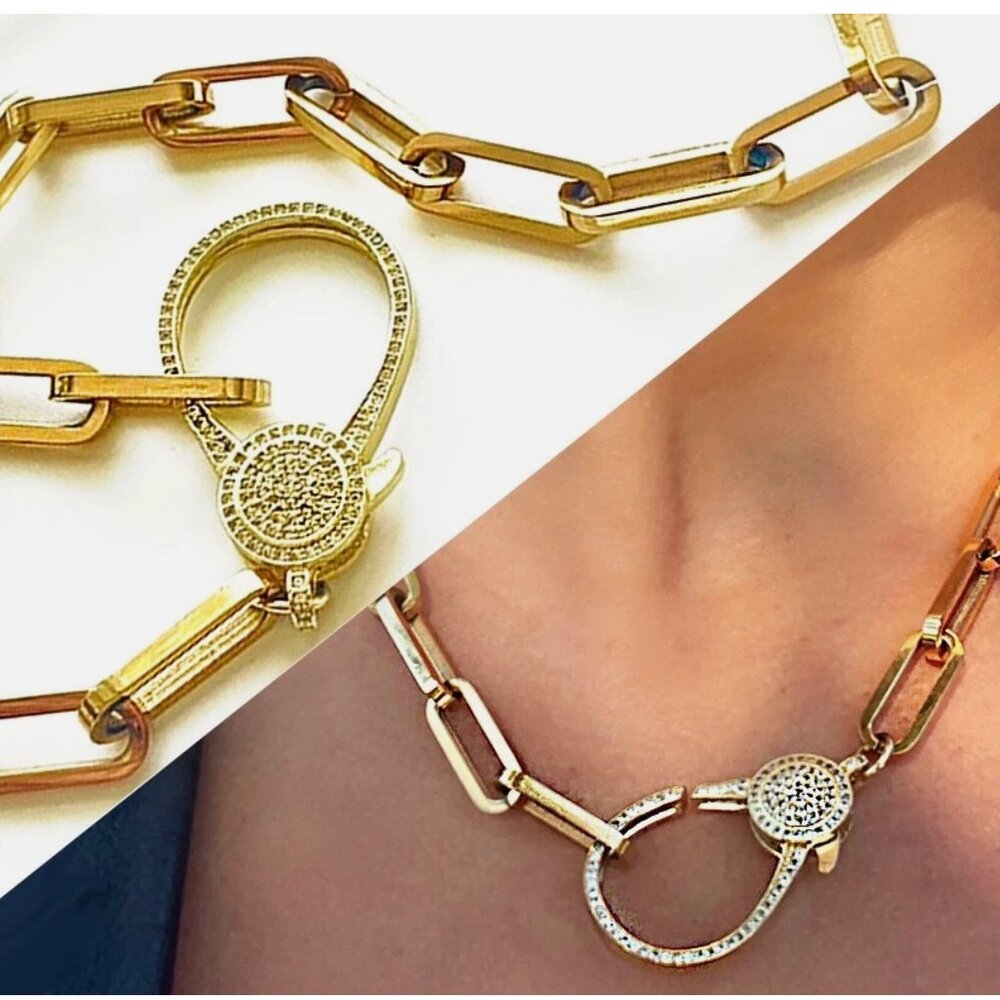 14K Gold-Plated High Quality Sexy Chain with Micro Crystals